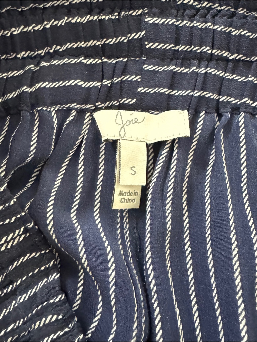 Joie Navy & White 100% Silk Striped Tank & Skirt Set – Top XS / Skirt S - Picture 10 of 11